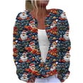 thumbnail image 2 of LOVZFMLL Cardigan pour Femmes Cardigan à Manches Longues Creusé Couleur Unie Veste Décontractée, 2 of 6