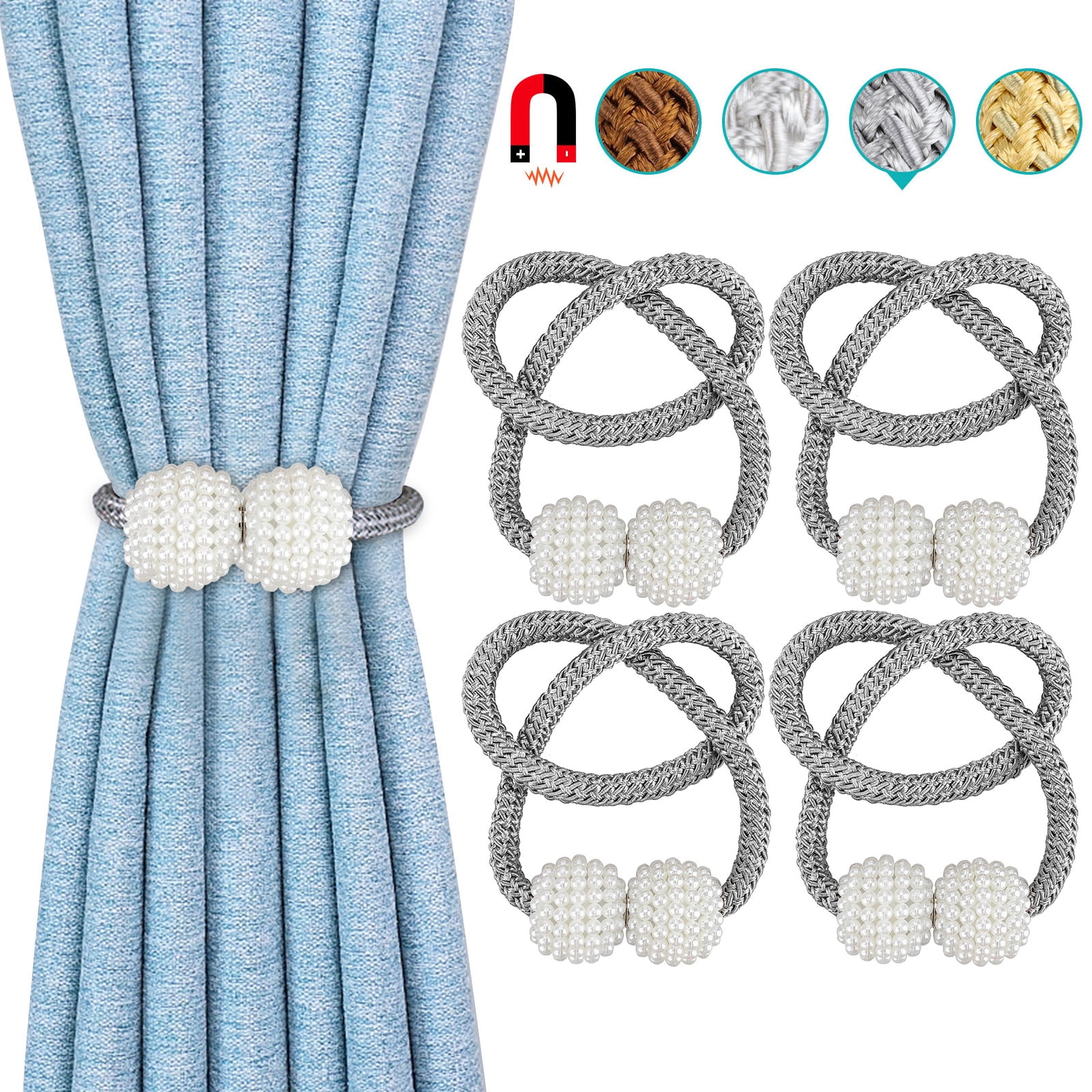 Rudder Magnetic Curtain Tie Back Curtain Drape Voile Tieback Holdback Blue