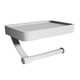 thumbnail image 1 of Portarrollos de papel higiénico, soporte para teléfono, estante para inodoro, accesorios de baño de aluminio Blanco, 1 of 9