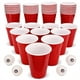 thumbnail image 1 of Vasos de fiesta GoPong GoBig de 1,06 litros, color rojo gigante, paquete de 50 con pelotas de pong, 1 of 5