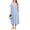 Light Blue, variant on Long Nightgown for Women Short Sleeve Sleepwear Plus Size Loungewear Mumu Dress Lounge Dress with Pockets