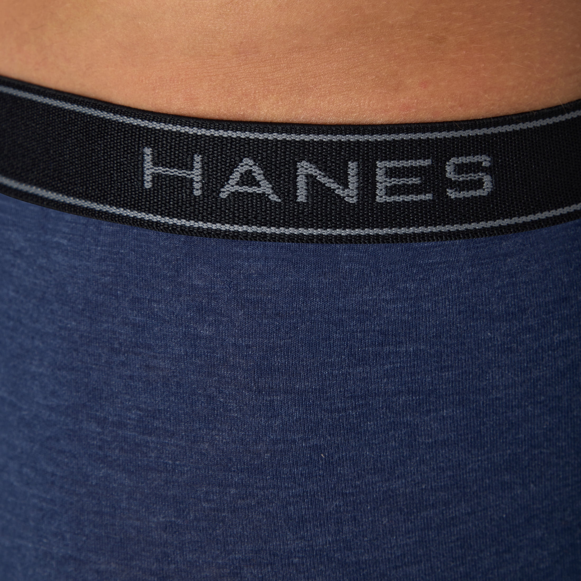 Hanes Mens Underwear Long Leg Boxer Briefs, 3-Pack, Cotton Stretch, Moisture Wicking