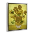 thumbnail image 4 of Stupell Industries Van Gogh Yellow Sunflowers Plants & Flowers Painting Gray Floater Framed Canvas Art Print Wall Art, 25 x 31, 4 of 10