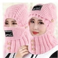 thumbnail image 2 of iHPH7 Winter Hats for Women Windproof Scarf Hats One Piece Cold Scarf Hats Hooded Scarf for Women Gorros De Frio Para Mujeres Hat Scarf Christmas Gifts Pink One Size, 2 of 4