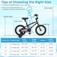 thumbnail image 4 of Costway Vélo pour Enfants de 16 Pouces avec Roues Stabilisatrices. Freins à Main et à Rétropédalage Doubles. Selle Réglable, 4 of 8