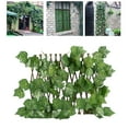 thumbnail image 4 of Retractable Garden Fence with Artificial Plant Outdoor Garden Backyard Decor Grape Leaves, 4 of 8