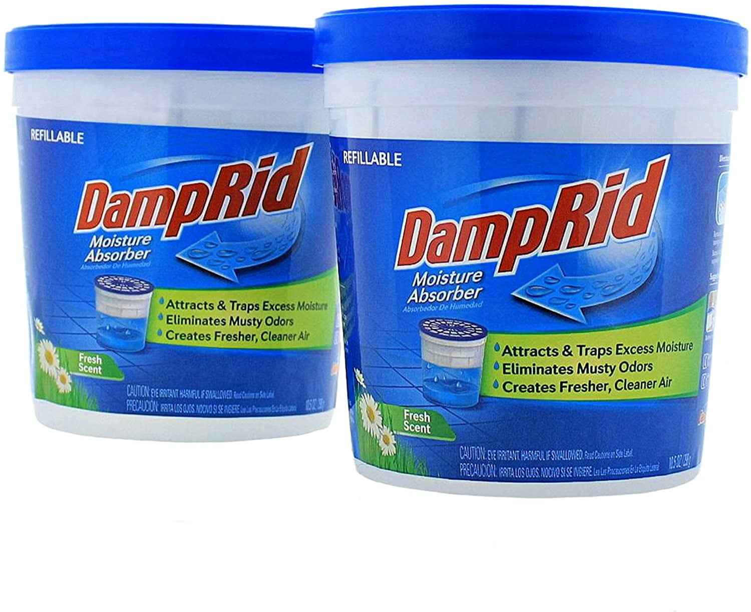 DampRid FG60FS Moisture Absorber, Fresh Scent, 10.5Ounce, 2Pack