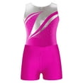 thumbnail image 2 of renvena Gymnastics Leotards for Girls Biketards with Shorts Practice Outfits Sleeveless Ballet Dance Size 6-14 Rose 8, 2 of 7