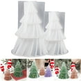 thumbnail image 4 of Tnobhg Christmas Tree Silicone Candle Mold Food Grade Heat-Resistant Non-stick Easy Demolding DIY 3D Craft Mold, 4 of 7