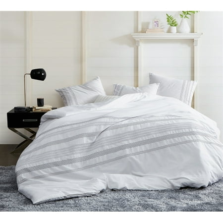 Byb Villa Stitch Embroidered Duvet Cover White Walmart Com