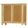 Over the Toilet Bathroom Storage, Space Saver, 1Door, Bamboo, Natural