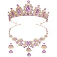 thumbnail image 4 of Shisuyan Bridal Jewelry Set Zinc Alloy Rhinestone 1 Set 5.9x5.9x2.4in, 4 of 7