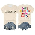 thumbnail image 2 of Shirts for Women, Oversized Shirts for Women Shirt Verse T Shirt God Is Within Her Tees Inspirational Tops Beige XL, 2 of 8