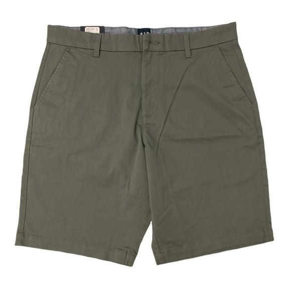 GAP Men's Easy Care Relaxed Fit 2 Back Pockets Vintage Flat Front Shorts (Castlerock, 38)