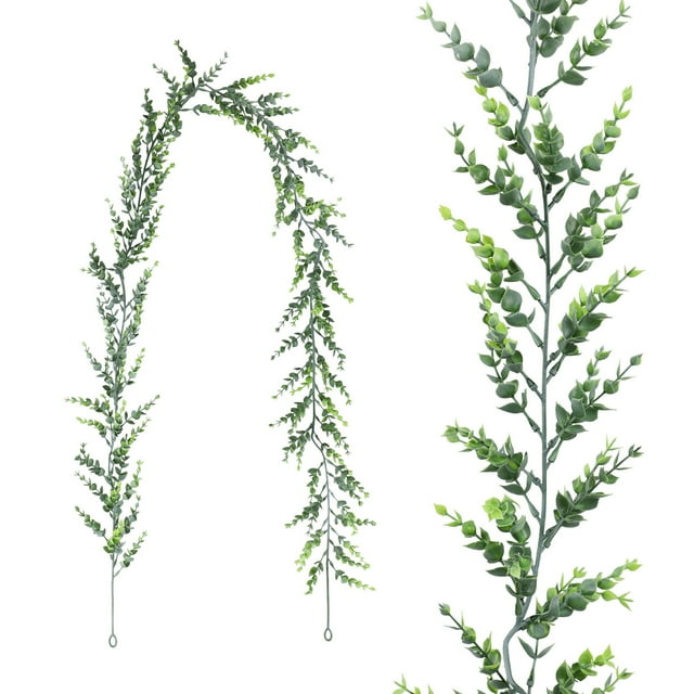 (Eucalyptus-Hoarfrost, total length about 178cm) artificial vine rattan