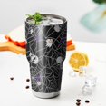 thumbnail image 3 of 30oz Halloween Spider Web and Skulls Pattern Tumblers Stainless Steel Tumbler with Lid and Straw,Vacuum Insulated Double Wall Travel Tumbler Cups Mug with Cleaning Brush for Coffee,Tea, 3 of 7