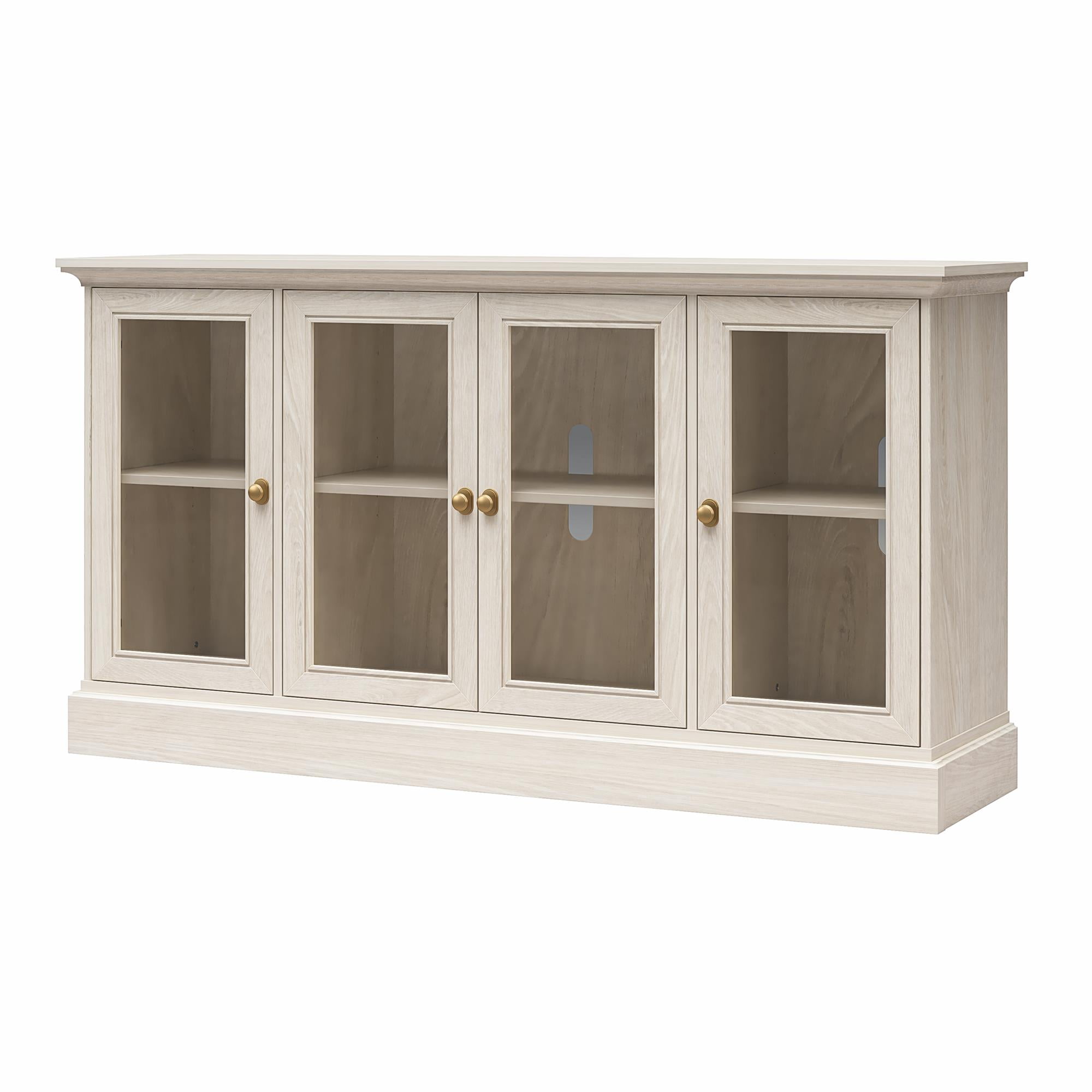 Ameriwood Home Convertax Console for 65" TVs, White Oak