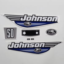 411 Decals Aftermarket Replacement for Johnson 50 (1992-2000) Blue Outboard Decal Sticker Set