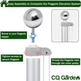thumbnail image 3 of 2 1/2" Flag Pole Truck with Nylon Pulley, for 2" to 2.6" Diameter Flag Poles Outdoor, 2.5 Inch Cast Aluminum Flag Pole Cap with Pulley (Sliver), 3 of 3
