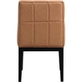 thumbnail image 6 of Meridian Furniture Adrian Cognac Vegan Leather Dining Side Chair (Set of 2), 6 of 11
