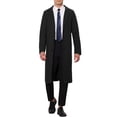 thumbnail image 2 of INSPIRE CHIC Winter Overcoat for Men's Single Breasted Notch Lapel Business Trench Coats M Black, 2 of 5