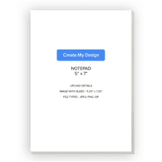 Personalized Custom Template Notepad - Upload My Design - 5 x 7 Portrait