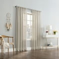 thumbnail image 3 of Mainstays Linen Textured Semi-Sheer Rod Pocket Curtain Panel, 50"x63", Stone, 3 of 6