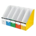 thumbnail image 1 of Conjunto de Soportes para Revistas de Cartón Uxcell, 5 Piezas Organizador de Archivos Plegable, Multicolor, 1 of 5