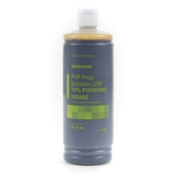 McKesson Prep Solution 16 oz. Flip-Top Bottle, 10% Povidone Iodine, 1 Count