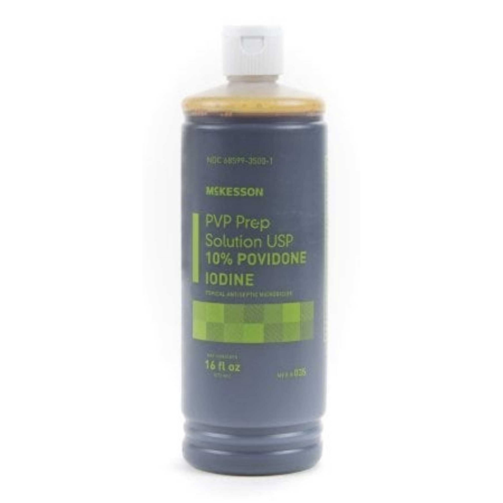 McKesson Prep Solution 16 oz. Flip-Top Bottle, 10% Povidone Iodine, 1 Count