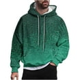 thumbnail image 2 of HaoXianJian Men's Tshirt Gradient Long Sleeve Sweatshirts Men's Midweight Pullover Hoodies Casual Drawstring Tops with Pocket, 2 of 6
