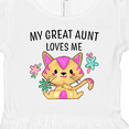 thumbnail image 4 of Inktastic My Great Aunt Loves Me with Cute Kitten and Flowers Girls Toddler Dress, 4 of 5