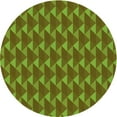 thumbnail image 1 of Ahgly Company Indoor Round Patterned Dark Bronze Brown Area Rugs, 3' Round, 1 of 6