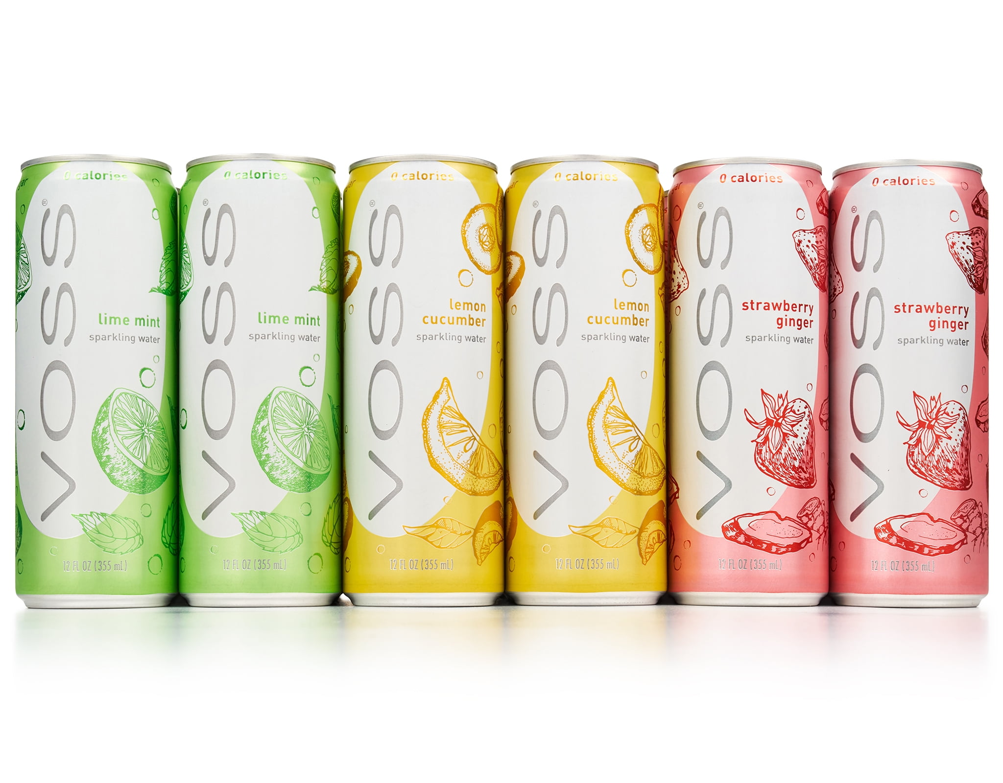VOSS Flavored Sparkling Water Variety Pack 24 x 12 oz.