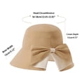 thumbnail image 2 of Women's Bowknot Wide Brim Sun Hat – Foldable,360° Protection UV Protection Breathable Summer Travel Beach Hat, 2 of 3