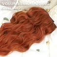 thumbnail image 3 of Clip in Long Wavy Synthetic Hair Extension 24 Inch Red Orange 4PCS Thick Hairpieces Fiber Double Weft Hair for Women, 3 of 7