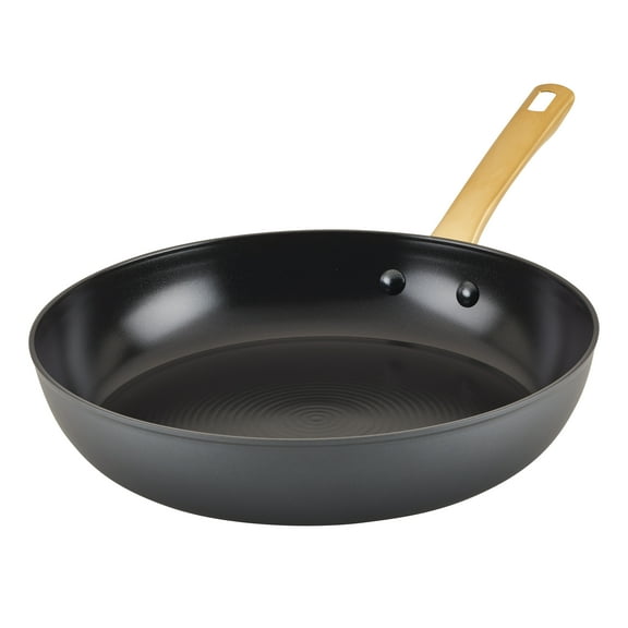 Farberware Forged Induction 12.25 Inch Ceramic Nonstick Frying Pan, Dishwasher Safe and Oven Safe to 500°F, Black
