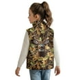 thumbnail image 3 of Pzuqiu Camo Hunting Deer Kids Zip Up Vest Casual Clothes for Girls 4T Breathable Winter Lightweight Sleeveless Fleece Jacket with Pocket Fall Outfits Fashion Clothing for Girls, 3 of 7