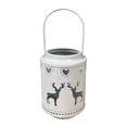 thumbnail image 4 of 2 uds vela de Navidad de Metal farol estilo Vintage candelabro decoración del hogar Copo de nieve y ciervo, 4 of 9