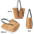 thumbnail image 3 of LHSHIDU Large Handmade Straw Purses for Women, Summer Beach Natural Weaving Chic Woven Tote Handbags Shoulder Bag, 3 of 9