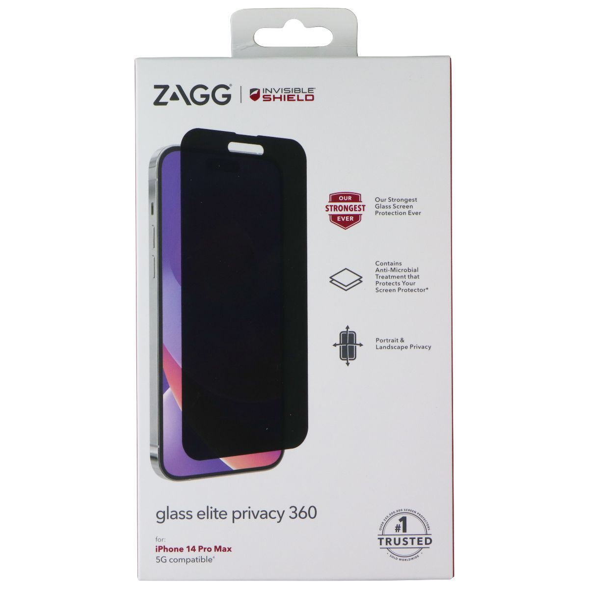 ZAGG InvisibleShield Glass Elite Anti-Glare Plus - Pellicola Protettiva In Vetro Temperato Antiriflesso Per IPhone 12 Pro Max, Trasparente