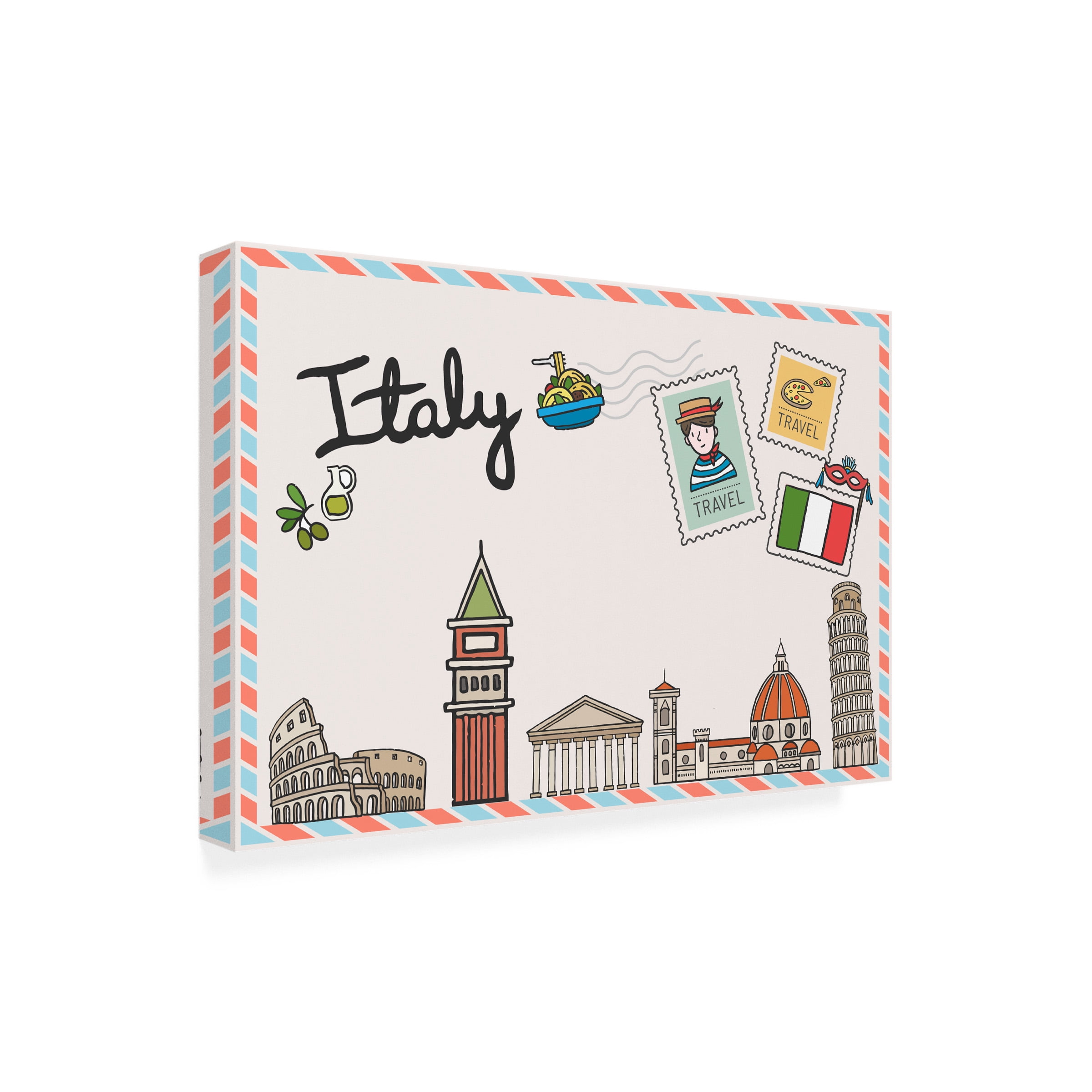 The Font Diva 'Italy' Canvas Art