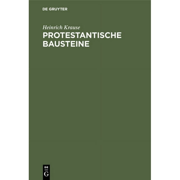 Protestantische Bausteine, (Hardcover)
