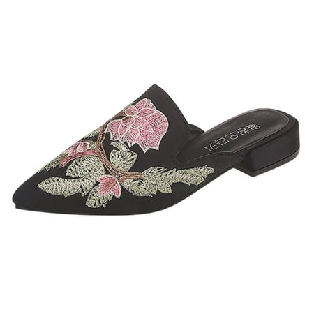 

KmaiSchai Shoes For Women Women Embroidered Flat Shoes Soft Sole Solid Color Single Shoes Casual Shoes Flat Soft Sole Solid Color Breathable Slip On Casual Shoes Casual Shoes For Man Combo Offer High