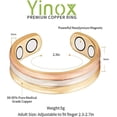 thumbnail image 5 of Tri Tone Magnetic Copper Rings Sets for Women, Set of 3, Gift for Mom Wife, Jewelry for Ladies, Adjustable Size, 5 of 5