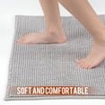 thumbnail image 5 of Citylife Bath Rug 16" x 24" Pale Grey Soft Absorbent Chenille Shaggy, 5 of 7