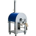 thumbnail image 5 of KOSTCH Outdoor Pizza Oven, 32.5" Wood Fire & Propane Pizza Oven in Stainless Steel with Cover for Backyard and Camping, Blue, 5 of 13