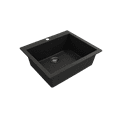 thumbnail image 2 of BOCCHI 1606-505-0126 Granite 24" Single Kitchen Sink + Strainer Metallic Black, 2 of 7
