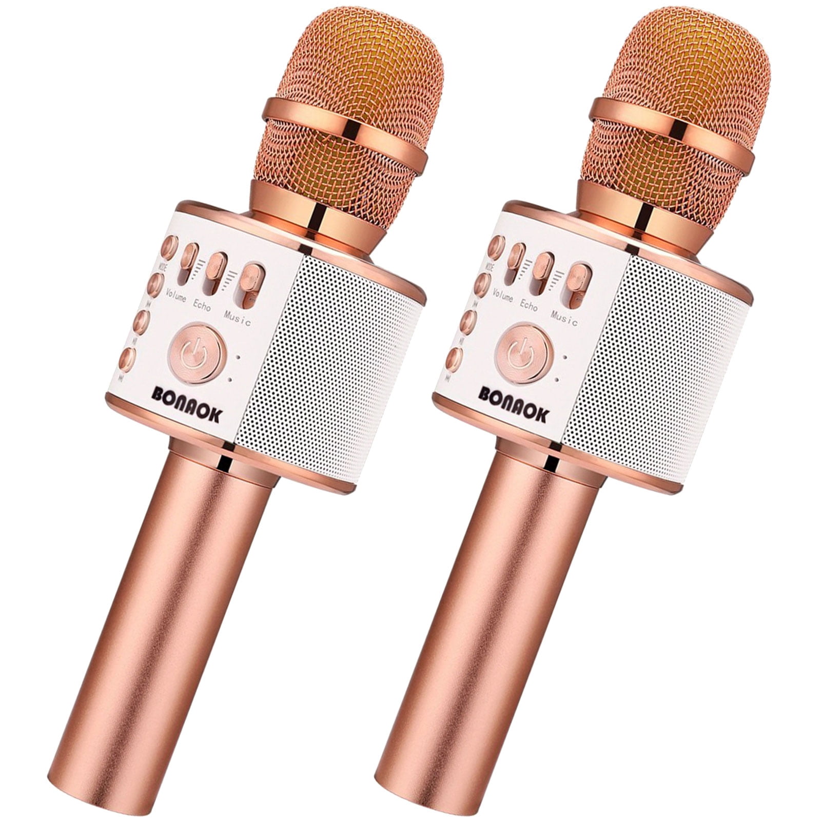 BONAOK Bluetooth Wireless Karaoke Microphones Handheld Mic Machine Gift for Girls Boys Kids
