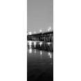 thumbnail image 2 of Peterson, Lee 11x24 Black Ornate Wood Framed with Double Matting Museum Art Print Titled - Pier Night Panel I, 2 of 4